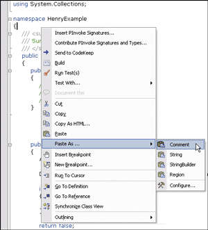 Figure 3 String Pasting Options from Smart Paster
