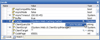 Figure 13 Selecting Cache Visualizer While Debugging