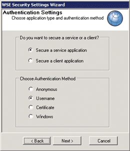 Figure 1 Choose an Authentication Method