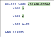 Figure 2 Select-Case Snippet