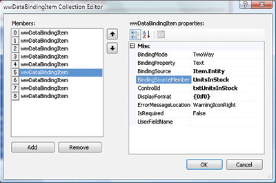 Figure 5 Stock Collection Editor