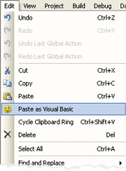 Figure 6 Add-In on Edit Menu