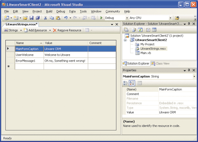 Figure 5 Visual Studio Resource Editor