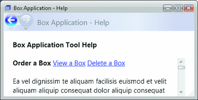 Figure 12 Browsable Content in a Standalone Window