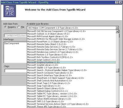 Figure 4 Selecting a Type Library