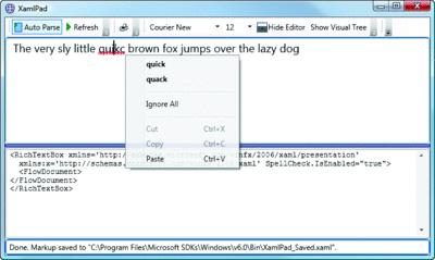 Figure 13 RichTextBox Control with Spell-Checking
