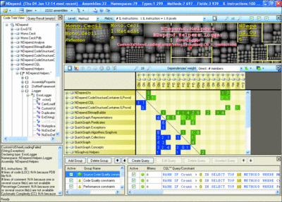 NDepend Provides a Matrix that Shows the Dependencies Among Various Assemblies 