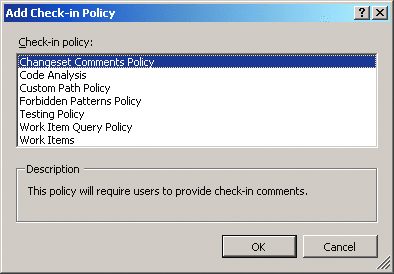 Figure 4 Add Check-In Policy Dialog