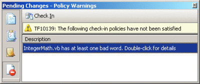 Figure 7 Policy Violation Warning