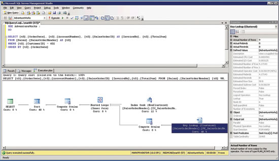 image: The Execution Plan for orderquery