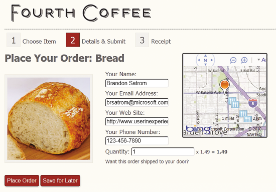 Using Geolocation with the Bakery Application