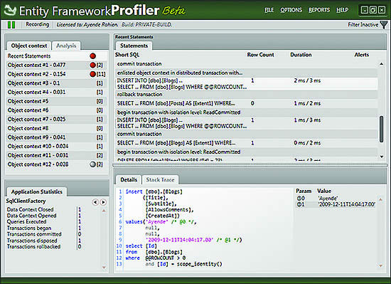 Entity Framework Profiler