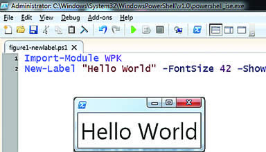 A Two-Line PowerShell WPF Application