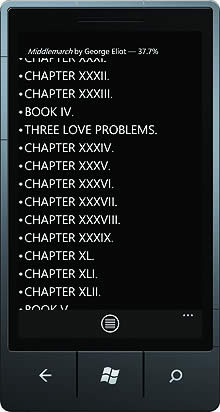 The Scrollable List of Chapters