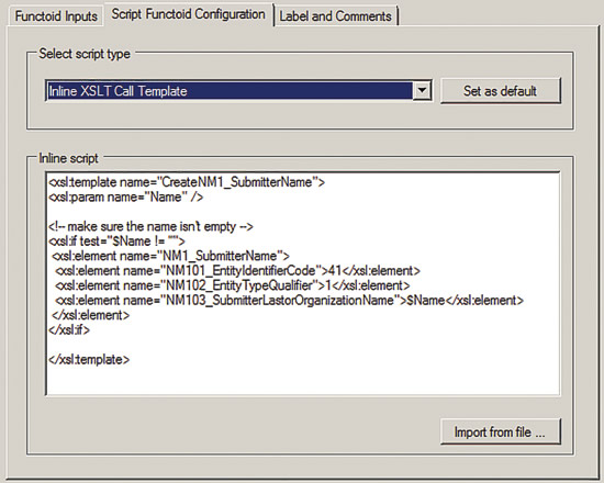 image: Passing Parameters to an Inline XSLT Call Template Script