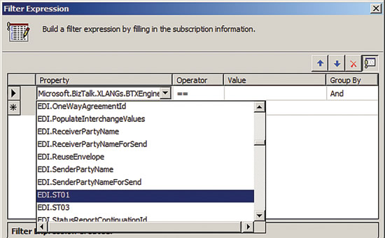 image: Setting a Filter on an Orchestration