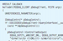 Debugger Engine API: Writing a Debugging Tools for Windows Extension, Part 2: Output