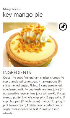 A Recipe Page with Pin Button