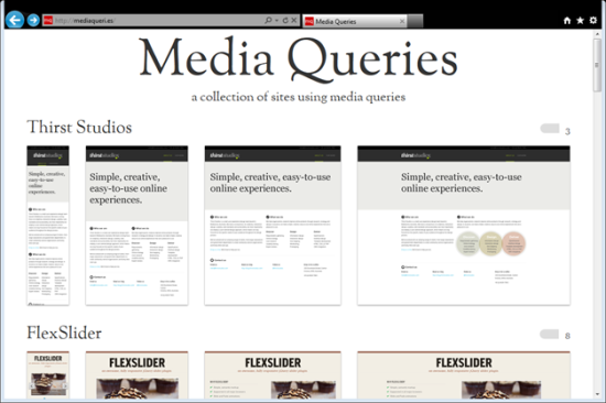 A Collection of Sites That Use Media Queries