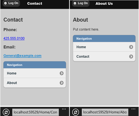 Consistent layout and navigation by default in jQuery Mobile