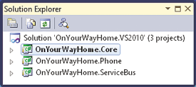 Windows Phone Project Layout in Visual Studio 2010