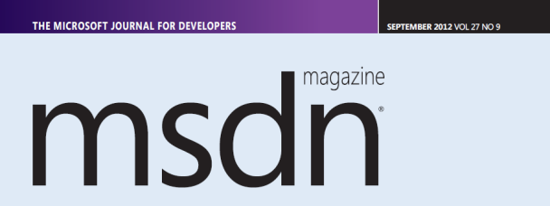 MSDN Magazine September 2012 issue