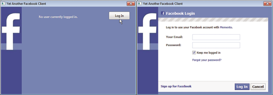 First Step of Login to Facebook
