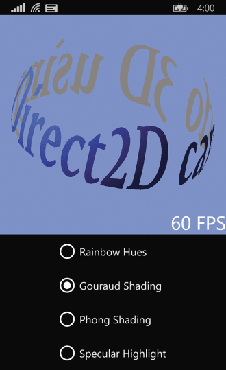 The Display of the Gouraud Shading Model