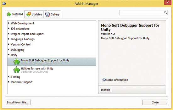 The Unity Plug-in for Debugging from MonoDeveloper
