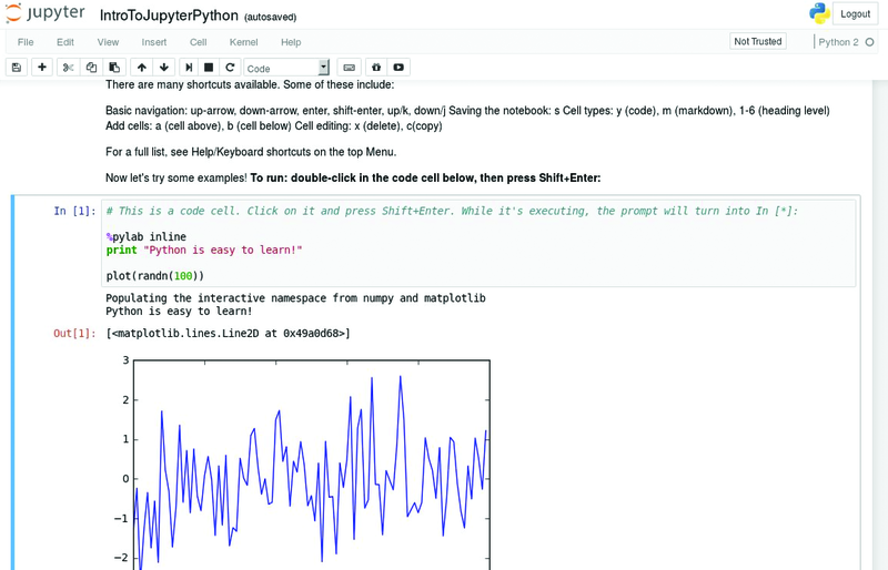 Tutorial Notebook Introducing the Core Features of a Jupyter Notebook