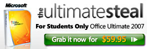 The ultimate steal - for students only. Office 2007 Ultimate 2007 - grab it now for US$59.95.