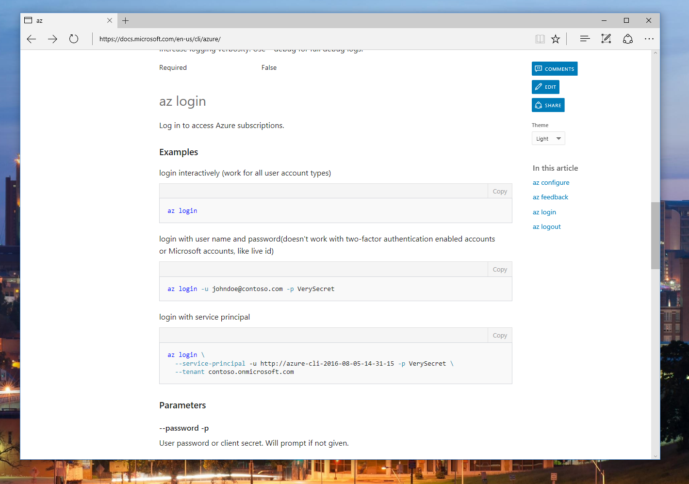 New features for the Azure C L I.