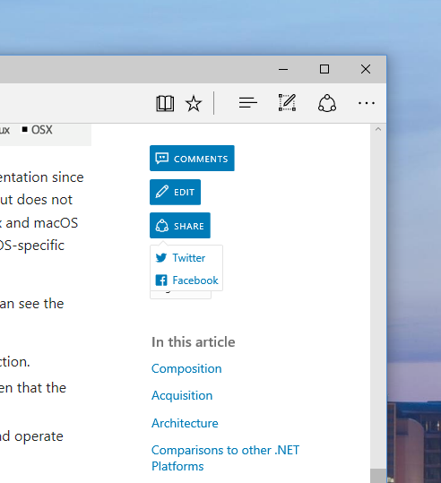 The sharing button at the top of the page lets you easily share our content to your Twitter followers and Facebook friends.