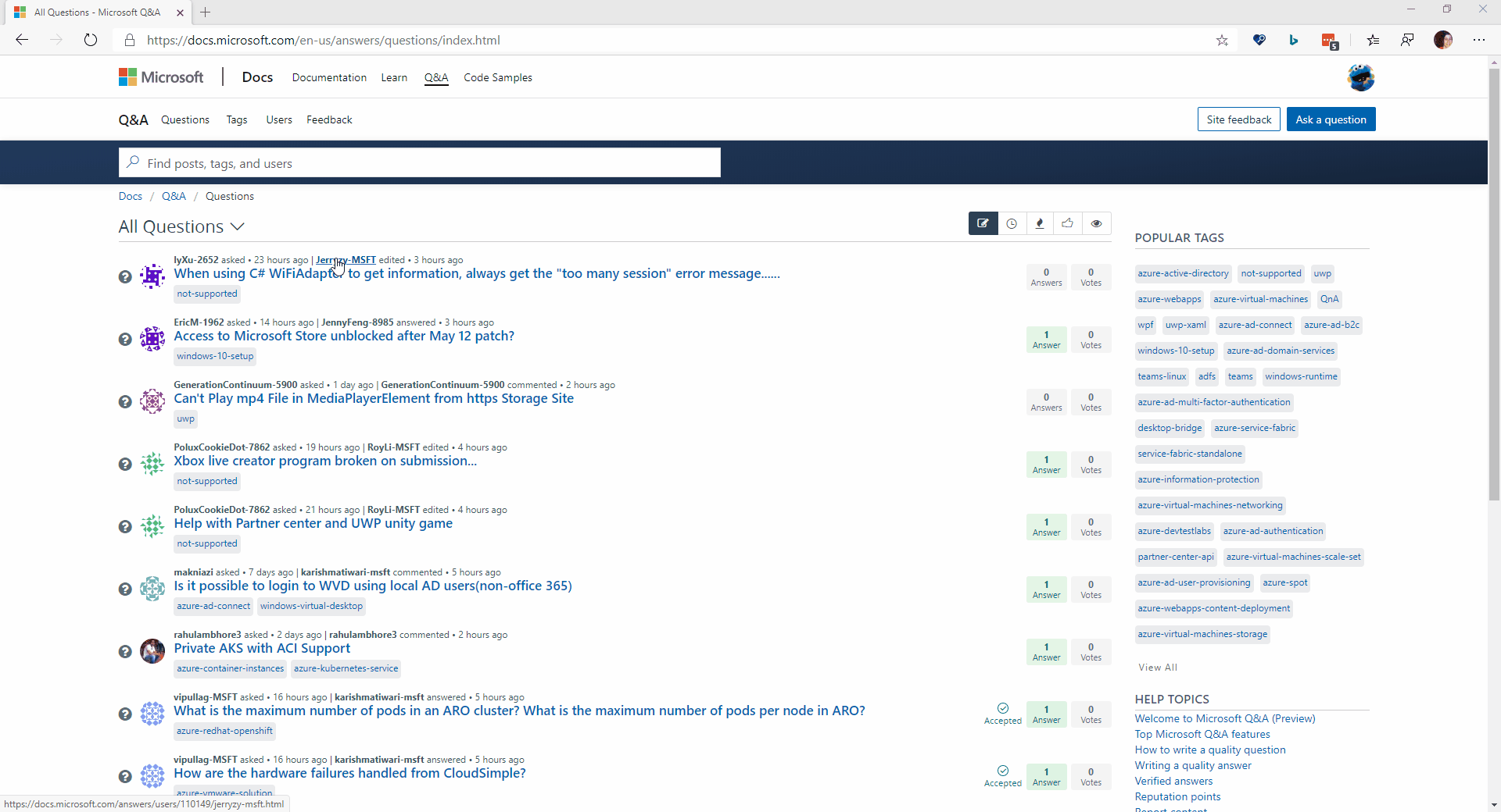 Microsoft Employee affiliation