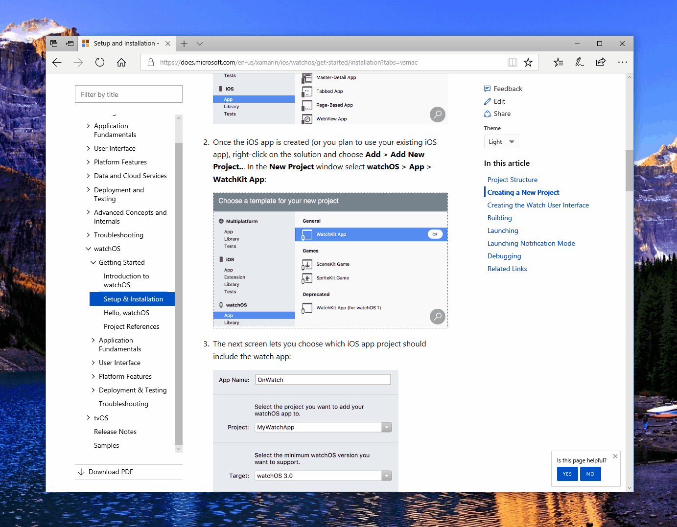 Lightbox in Xamarin documentation
