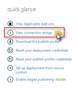 View connection strings