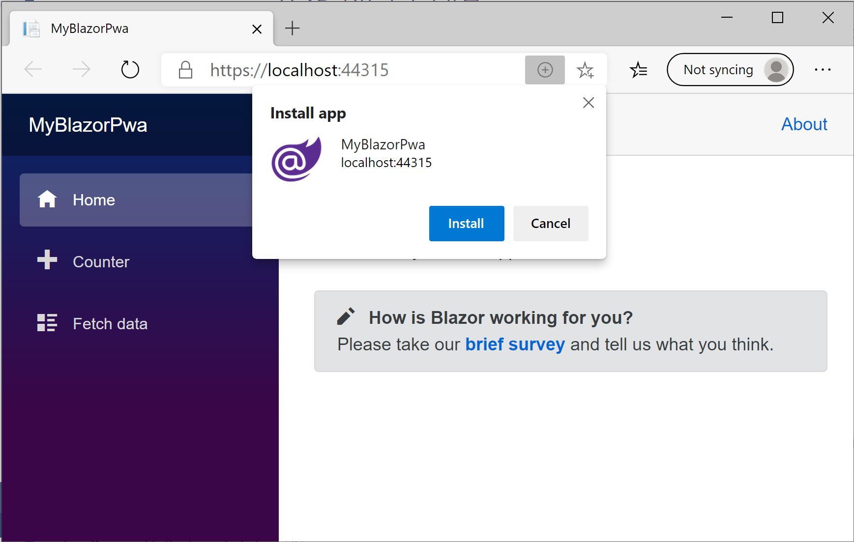 Blazor PWA mang đến trải nghiệm tuyệt vời cho người dùng, có khả năng hoạt động mượt mà trên mọi thiết bị. Click để xem hình ảnh liên quan đến từ khóa này!