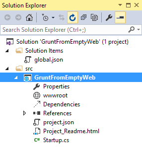 empty web solution