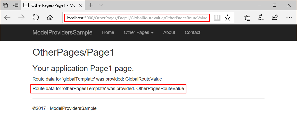 Razor Pages. Page route