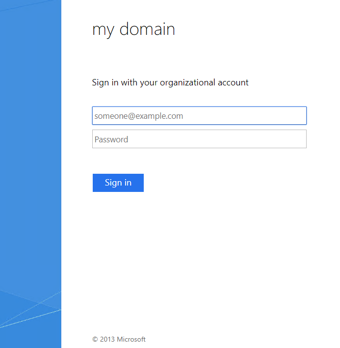 ADFS sign-in page