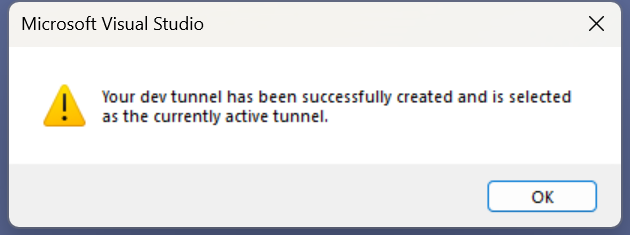 Notification of successful tunnel creation.