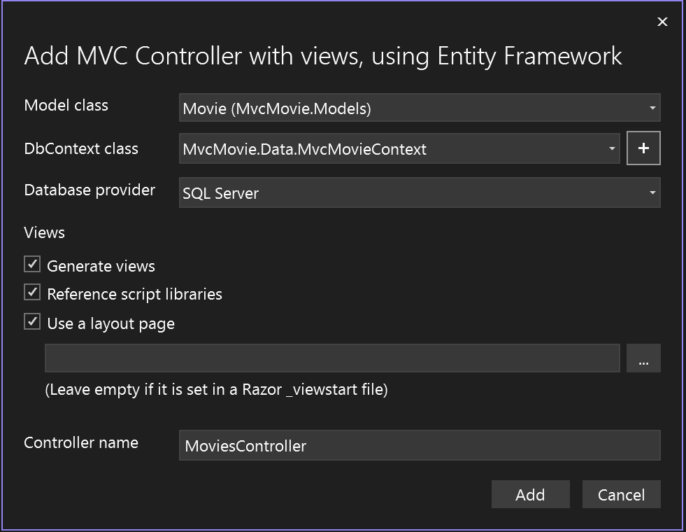 Add Data context keep defaults.