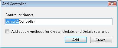 Screenshot of the Add Controller dialog box, which is showing Default 1 Controller in the Controller Name field.