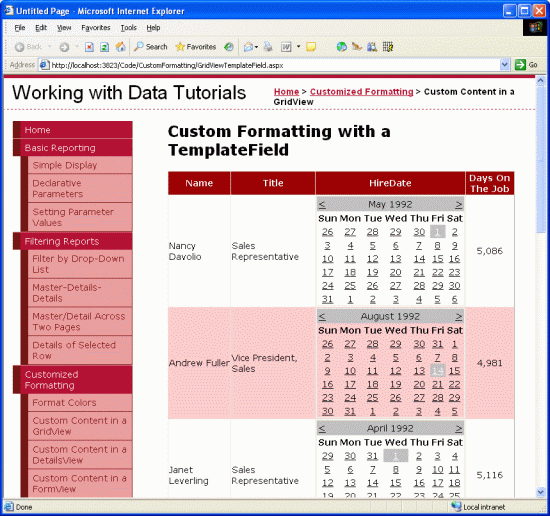 Using TemplateFields in the GridView Control (C#) | Microsoft Learn