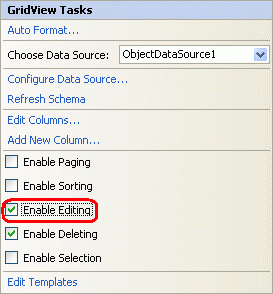 Check the Enable Editing Checkbox