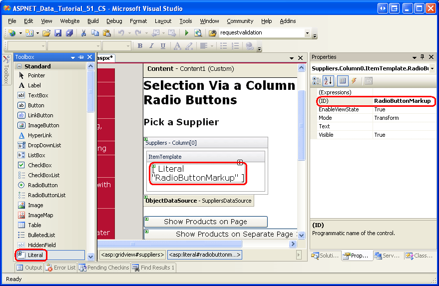 Adding a GridView Column of Radio Buttons (C#) | Microsoft Learn