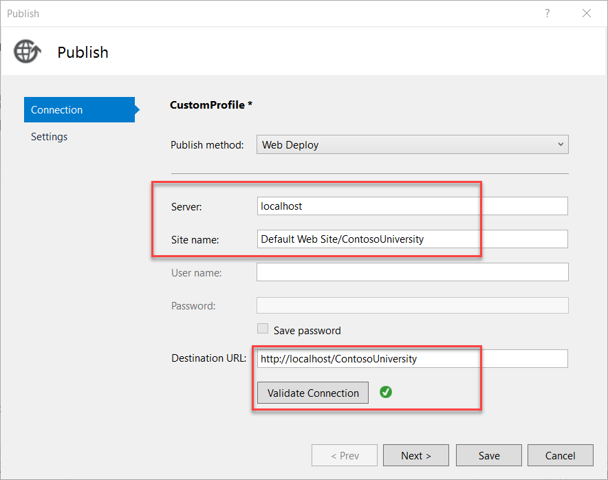 Asp Net Web Deployment Using Visual Studio Deploying To Test Microsoft Learn