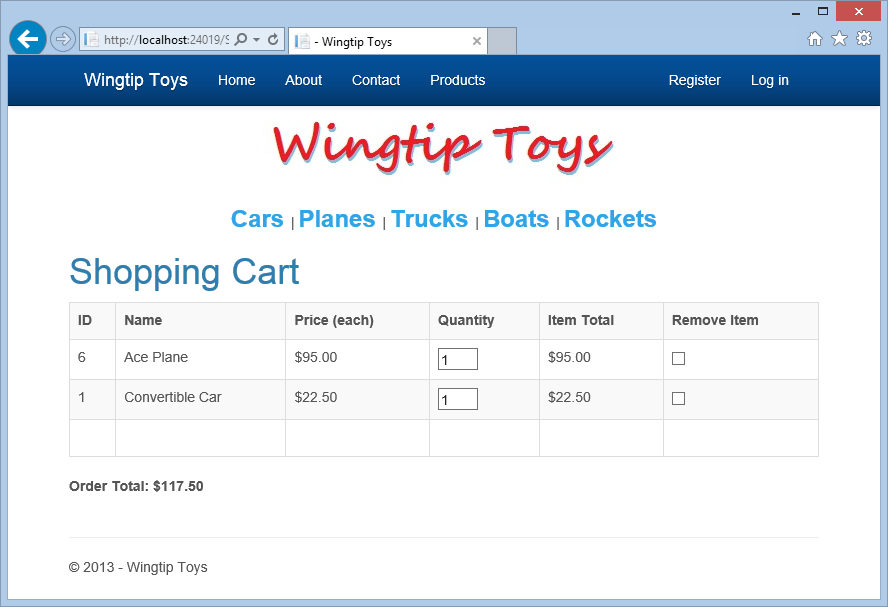 Shopping Cart - Multiple Products