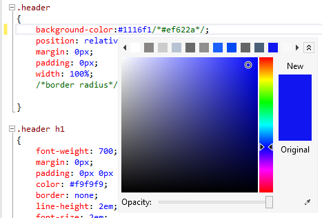 Color picker gradient