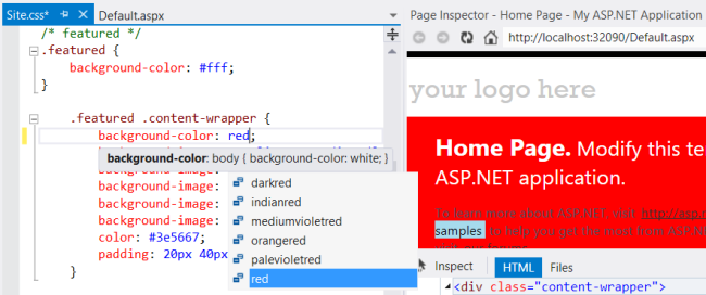 Page Inspector browser